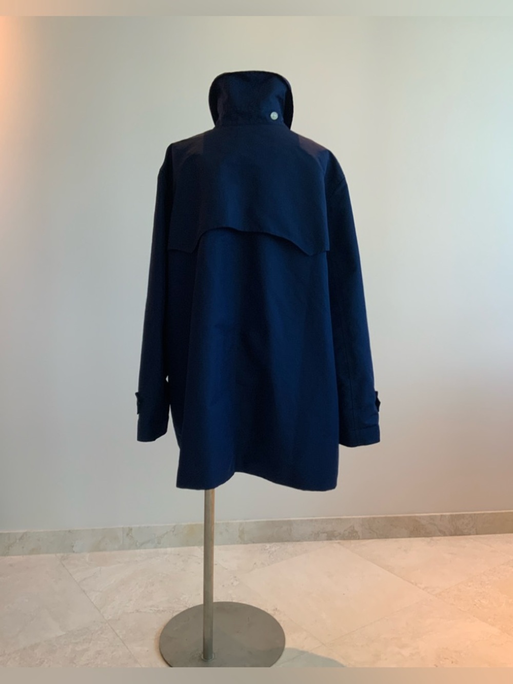 Lauren Ralph Lauren Navy Double-Breasted Rain Coat Size 2X - Picture 4 of 8